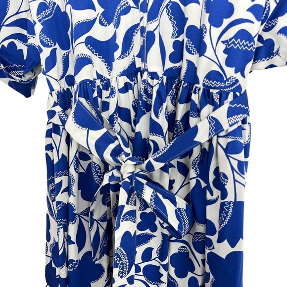 Kate Spade Blue and White Floral Midi Dress - Picture 6 of 10
